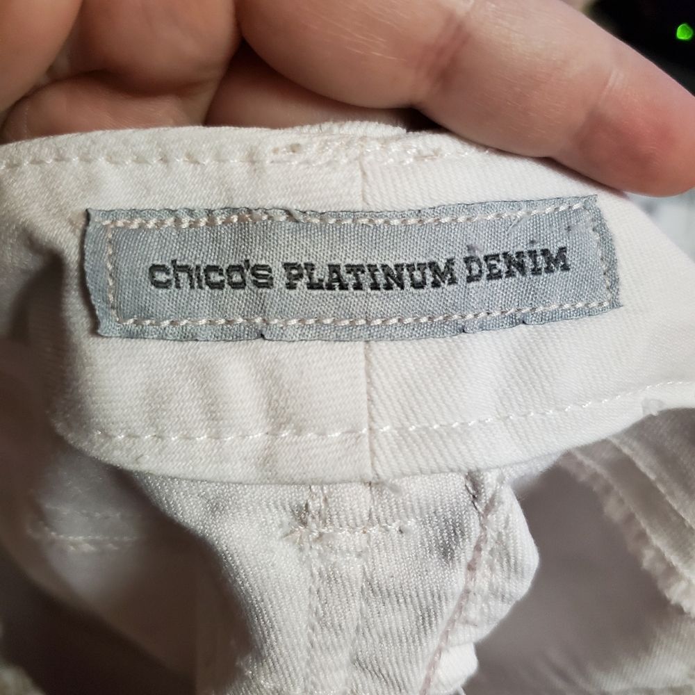 Chico's Pink Platinum Denim Ultimate Fit Jeans Size 4 - Picture 2 of 5